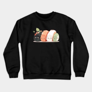 Sushi Friends: Adorable Set of Kawaii Rolls Crewneck Sweatshirt